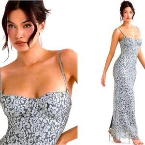 House of CB Katja Floral Lace Dress - Size Medium (A-C cup)